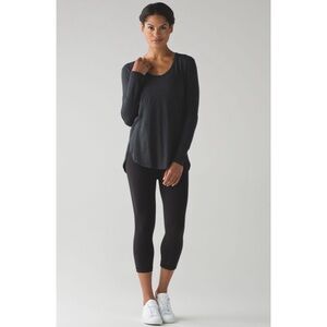 Lululemon Love Scoop Neck Long Sleeve Tee Washed Black